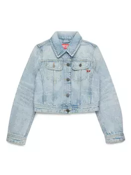 Diesel Kids джинсовая куртка со стразами, синий