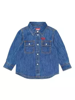 Diesel Kids джинсовая рубашка Oval D, синий