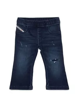Diesel Kids джинсы с эффектом потертости, синий