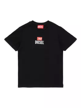 Diesel Kids футболка D-Diesel с логотипом, черный