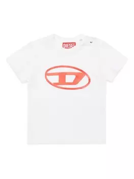 Diesel Kids футболка из хлопка с логотипом, белый