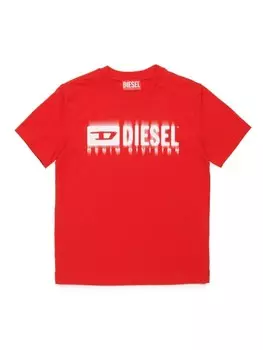 Diesel Kids футболка из хлопка с логотипом, красный