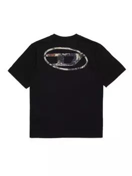 Diesel Kids футболка из хлопка с логотипом, черный