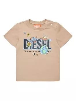 Diesel Kids футболка с графичным принтом, нейтральный цвет