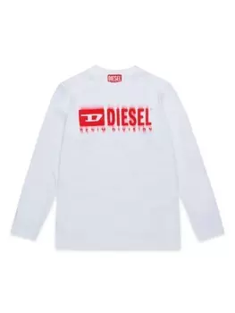 Diesel Kids футболка с логотипом, белый