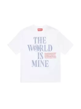 Diesel Kids футболка с логотипом, белый