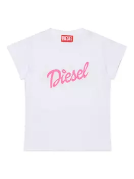 Diesel Kids футболка с логотипом, белый