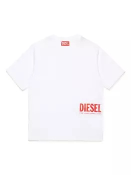 Diesel Kids футболка с логотипом, белый