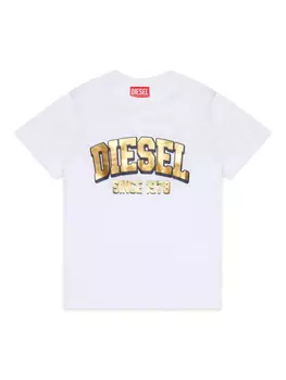 Diesel Kids футболка с логотипом, белый