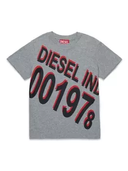 Diesel Kids футболка с логотипом, серый