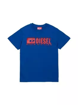 Diesel Kids футболка с логотипом, синий