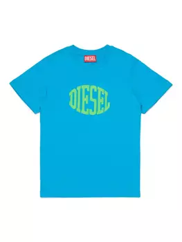 Diesel Kids футболка с логотипом, синий