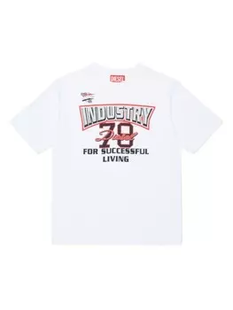 Diesel Kids футболка с надписью, белый
