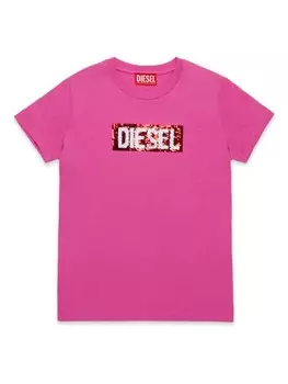 Diesel Kids футболка с пайетками, розовый