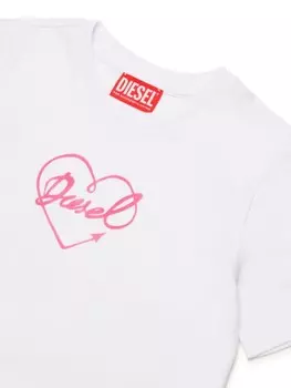 Diesel Kids футболка с принтом, белый