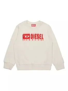 Diesel Kids хлопковая толстовка с логотипом, нейтральный цвет