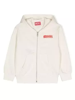 Diesel Kids худи с логотипом, белый