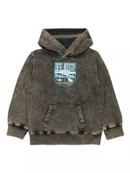 Diesel Kids худи с логотипом, черный
