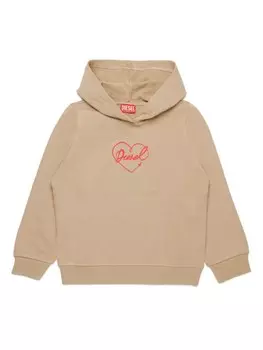 Diesel Kids худи с логотипом, нейтральный цвет