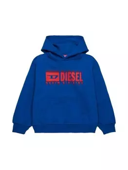 Diesel Kids худи с логотипом, синий