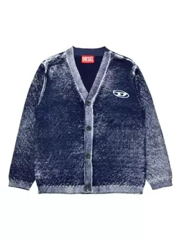 Diesel Kids кардиган с логотипом, синий