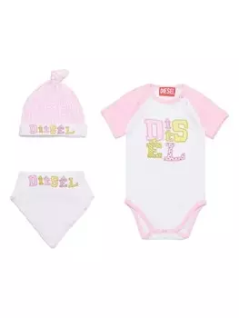 Diesel Kids комплект для новорожденного в стиле колор-блок, белый