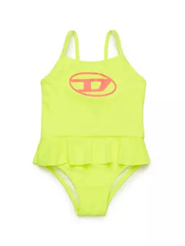 Diesel Kids купальник с логотипом, зеленый