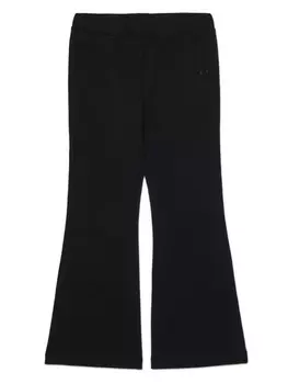 Diesel Kids легинсы bootcut с вышивкой Oval D, черный