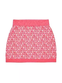 Diesel Kids монограмма трикотажная юбка, розовый