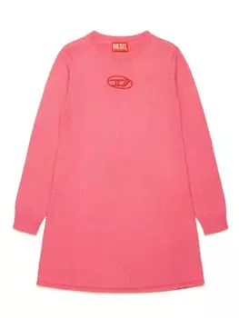 Diesel Kids платье из смесового кашемира, розовый