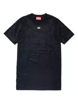 Diesel Kids платье с логотипом, черный