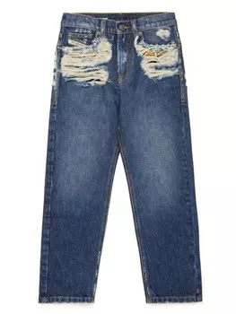 Diesel Kids прямые джинсы с эффектом потертости (2010 год), синий