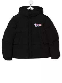 Diesel Kids пуховик с длинными рукавами, черный