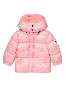 Diesel Kids пуховик с капюшоном, розовый