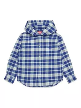 Diesel Kids рубашка в клетку, синий