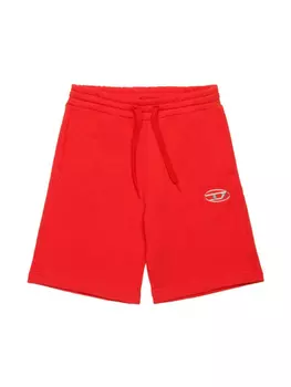 Diesel Kids шорты с пряжкой Oval D, красный