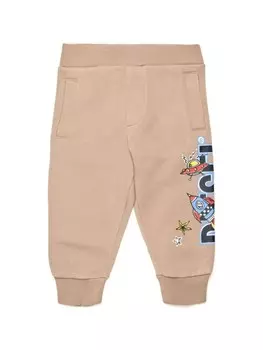 Diesel Kids спортивные брюки с логотипом, нейтральный цвет