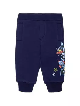 Diesel Kids спортивные брюки с логотипом, синий