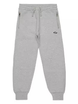 Diesel Kids спортивные брюки с вышитым логотипом, серый