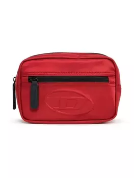 Diesel Kids сумка на молнии с тисненым логотипом, красный