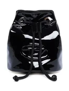 Diesel Kids сумка-ведро с кулиской и тисненым логотипом, черный