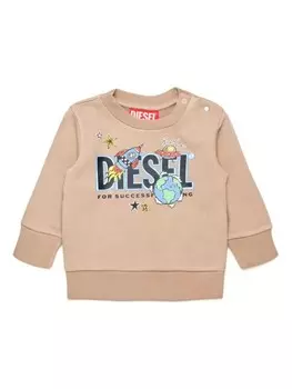 Diesel Kids толстовка с графичным принтом, нейтральный цвет