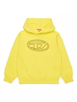 Diesel Kids толстовка с капюшоном и логотипом Oval D, желтый