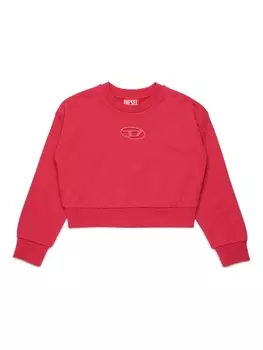 Diesel Kids толстовка с логотипом Oval D, розовый