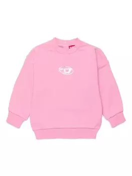 Diesel Kids толстовка с логотипом, розовый