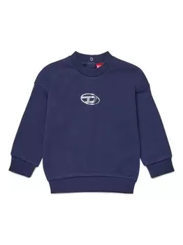 Diesel Kids толстовка с логотипом, синий