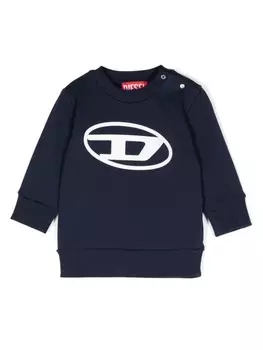 Diesel Kids толстовка с логотипом, синий