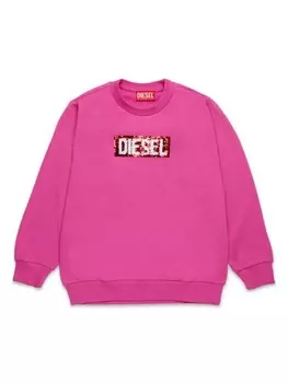 Diesel Kids толстовка с пайетками, розовый