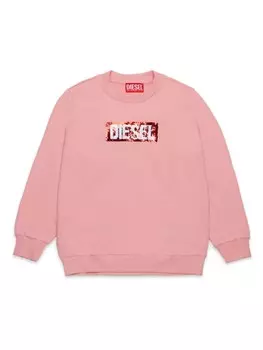 Diesel Kids толстовка с пайетками, розовый