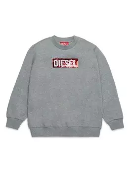 Diesel Kids толстовка с пайетками, серый